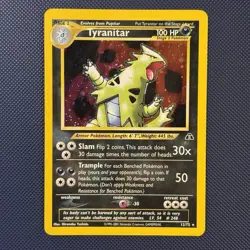 Pokemon Vintage Holo Tyranitar 12/75 Neo Discovery Wotc 2001 - Image 1