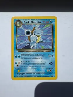 Pokemon TCG Dark Blastoise 20/82 Rare Non-Holo Team Rocket Vintage WotC LP - Image 1