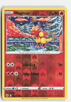 Magmar 019/172 Brilliant Stars Common Pokemon Reverse Holo NM - Image 1
