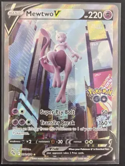 Mewtwo V (Alternate Full Art) 072/078 Pokemon GO Holo - Image 1
