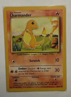 Pokemon TCG - Charmander Base Set - 46/102 - Regular Unlimited - LP/MP - Image 3