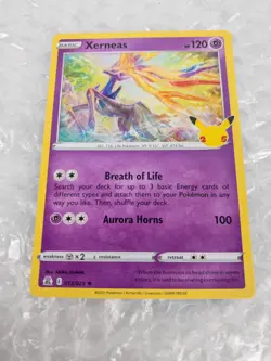 Xerneas - 25th Anniversary Pokemon Celebrations TCG - NM HOLO RARE 012/025 - Image 2