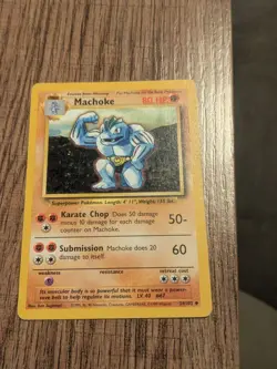 Machoke 34/102 Machop 52/102 Base Set Regular Pokemon Free Shipping Vintage - Image 3