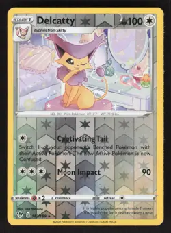 Pokemon TCG Darkness Ablaze Reverse Holo Delcatty #142/189 - Image 1