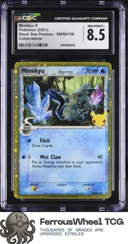 Mimikyu Delta Species #SWSH136 - 2021 Black Star Promos - CGC 8.5 - Image 1