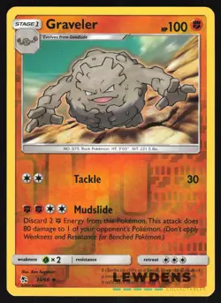 Graveler - 34/68 - Reverse Holo Uncommon - Hidden Fates - Pokemon Card - Image 1
