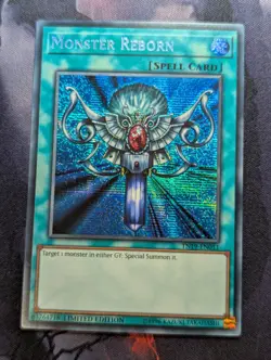 Monster Reborn TN19-EN011 Prismatic Secret Rare Limited Edition YuGiOh TCG Card - Image 1