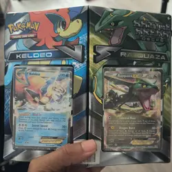 Pokemon TCG Battle Arena Decks Rayquaza vs Keldeo Box 120 Cards Foil Promo 2016 - Image 1