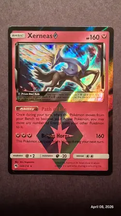 Pokemon TCG - Xerneas Prism Star 144/214 SM Lost Thunder - Holo Rare NM/M - Image 1