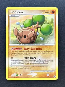 Pokemon TCG Bonsly Diamond and Pearl 71/130 Regular MP - Image 1