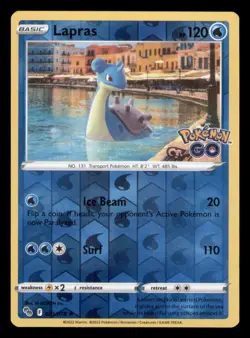 Lapras 023/078 Holo Rare Pokemon GO Pokemon TCG Reverse Holo NM - Image 1
