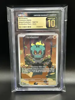 2025 MARSHADOW 146/132 Mega Evolution Illustration Rare HOLO CGC 10 Pristine - Image 1