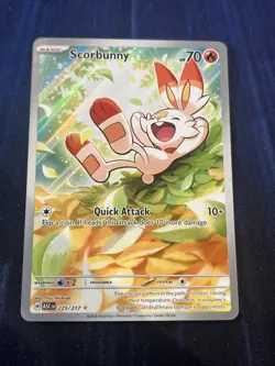 Scorbunny 225/217 Ascended Heroes Pokemon TCG Illustration Rare Holo - Image 1