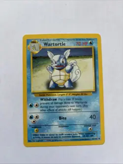 Wartortle - 42/102 - Pokemon Base Set Unlimited Card WOTC NM/VLP - Image 1
