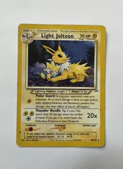 Pokemon Light Jolteon Neo Destiny 48/105 Uncommon 70 HP Regular 2000 - Image 1