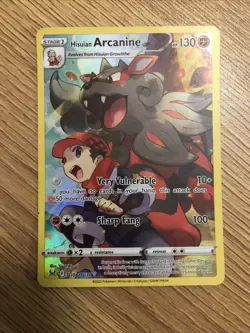 Pokemon Trading Card Game Lost Original Ultra Rare Hisuian Arcanine TG08 - Image 1