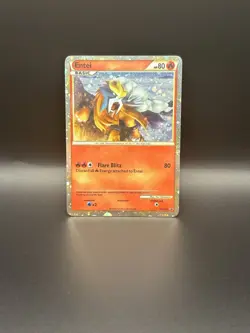 Pokemon Entei HGSS20 HeartGold SoulSilver Holo Black Star Promo LP+ - Image 1