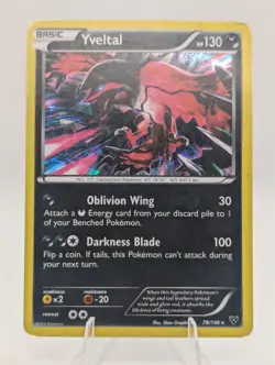 Yveltal - (Cracked Ice Holo) 078/146 in MP Condition Pokemon TCG - Image 1