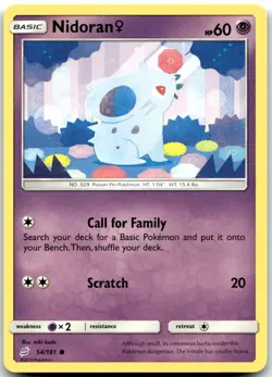 Pokemon Nidoran F Team Up SM9 #54/181 Common LP - Image 1