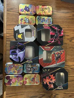 Pokemon Tins Lot of 13 All Empty No Packs No Cards - Image 1