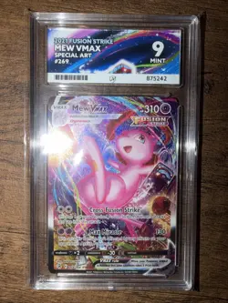 Pokemon TCG Mew VMAX 269/264 Fusion Strike Secret Rare Holo Ace 9 - Image 1