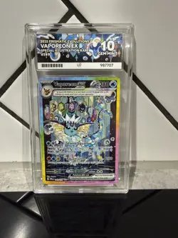 Pokemon TCG Vaporeon EX Sir 149/131 Prismatic Evolutions Ace 10 PERFECT SUBS - Image 1