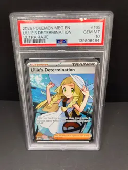 2025 Pokemon Mega Evolution Lillie's Determination Ultra Rare #169/132 PSA 10 - Image 1