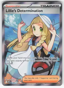 NM Lillie's Determination 169/132 Mega Evolution Ultra Rare Pokemon - Image 1