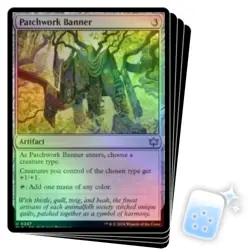 FOIL PATCHWORK BANNER X4 Bloomburrow BLB Magic MTG MINT CARD - Image 1