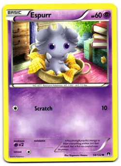 Espurr 58/122 - BREAKpoint Common Pokemon TCG - MP Card - Image 1