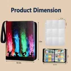 900 Pocket Trading Card Zip Album 3 Ring MTG Pokemon TCG Collector Card Holder - Image 2