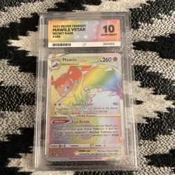 Pokemon TCG Mawile VSTAR Silver Tempest Rainbow Secret Rare Card 200/195 ACE 10 - Image 1