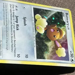 Buneary DP06 Pokemon Card LV.11 Black Star Promo Holo Promo Moderately Played - Image 4