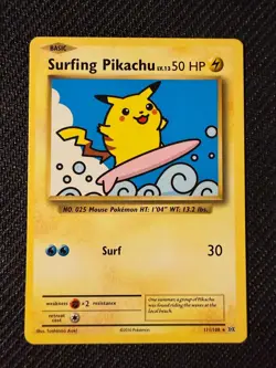 Pokemon TCG Surfing Pikachu 111/108 Secret Rare XY - Evolutions - Image 1