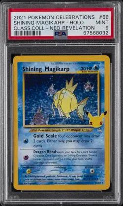 2021 POKEMON CELEBRATIONS CLASSIC COLL #66 SHINING MAGIKARP-HOLO PSA 9 - Image 1