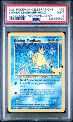 2021 POKEMON CELEBRATIONS CLASSIC COLL #66 SHINING MAGIKARP-HOLO PSA 9 - Image 1