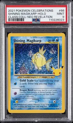 2021 POKEMON CELEBRATIONS CLASSIC COLL #66 SHINING MAGIKARP-HOLO PSA 9 - Image 1