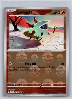 Larvesta (Poke Ball Pattern) 015/086 Holo Common Black Bolt Pokemon Near Mint - Image 1