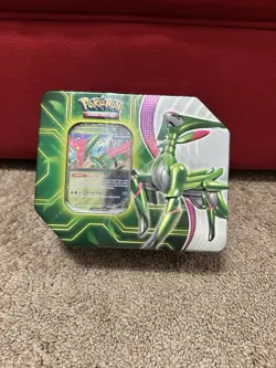 Pokemon Paradox Clash Tin Iron Leaves Ex Sealed Tin w/ 5 Booster Packs (Sealed) - Image 1