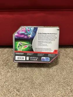 Pokemon Paradox Clash Tin Iron Leaves Ex Sealed Tin w/ 5 Booster Packs (Sealed) - Image 2