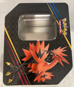 100% OFFICIAL POKEMON - EMPTY COLLECTORS LARGE WINDOW TIN - GALARIAN ZAPDOS - Image 1