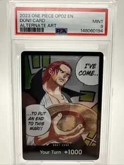 2023 One Piece OP02 English Don!! Card Alternative Art Shanks Psa 9 Mi T - Image 1