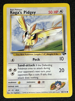 Koga's Pidgey 80/132 WOTC Gym Challenge - Non-Holo Common Pokemon Card NM - Image 1
