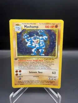 Machamp Holo - 8/102 - 1st Edition Base Set - Pokemon Card Rare MP - Image 1