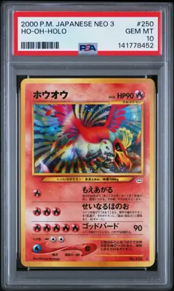 PSA 10 HO-OH 250 | Neo 3 Vintage Japanese Holo Graded Pokemon Card - Image 1
