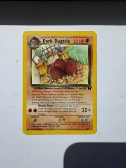 Pokemon Dark Dugtrio TCG Team Rocket Card 23/82 Regular Rare NM - Image 1