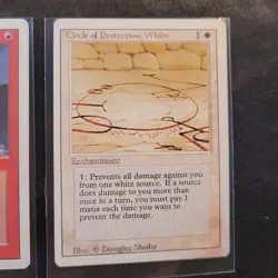 Magic the Gathering Lightning Bolt Revised & CIRCLE OF PROTECTION WHITE - Image 2