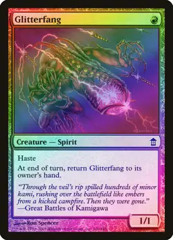 Glitterfang FOIL Saviors of Kamigawa NM Red Common MAGIC MTG CARD ABUGames - Image 1