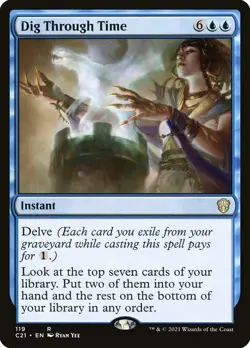 MTG - Dig Through Time - Commander 2021 - X1 - (NM) - #H5436 - Image 1