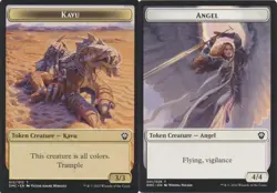 MTG Dominaria United Commander - Kavu 3/3 & Angel 4/4 [Token] - Image 1